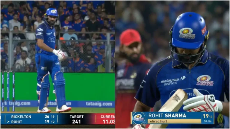 رو_hit_ Sharma کو hamstring کی سزاوٸی میں شدید دard۔ ایم آئی اور آرسی بی سی کے درمیان ڈرامائی معرکہ