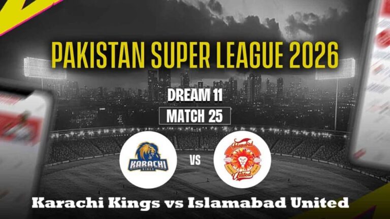 [CRK] Karachi Kings vs Islamabad United PSL 2026: میچ کا پیش منظر، پیشگوئی اور فنتاسی ٹیم