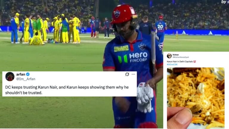 IPL 2026: کرن نائر کی ناقص کارکردگی پر دہلی کیپٹلز کے مداح برہم