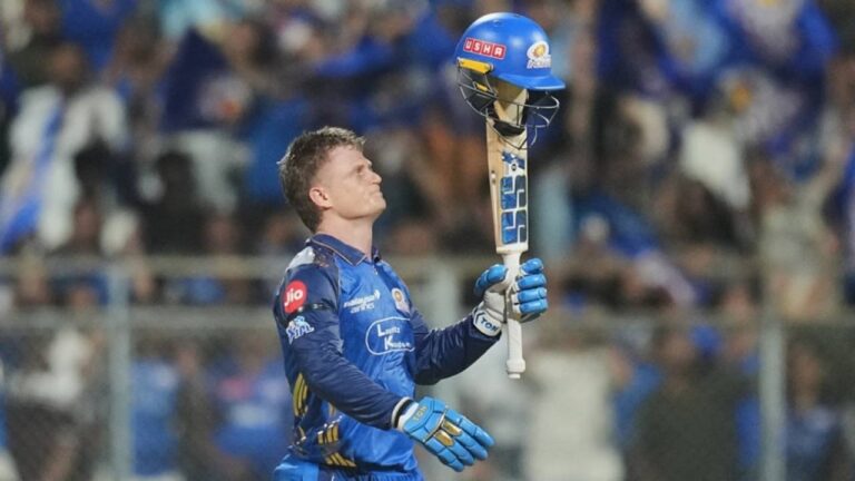 IPL 2026: ریان ریکلیٹن کی شاندار سنچری، ممبئی انڈینز کے لیے ایک امید کی کرن